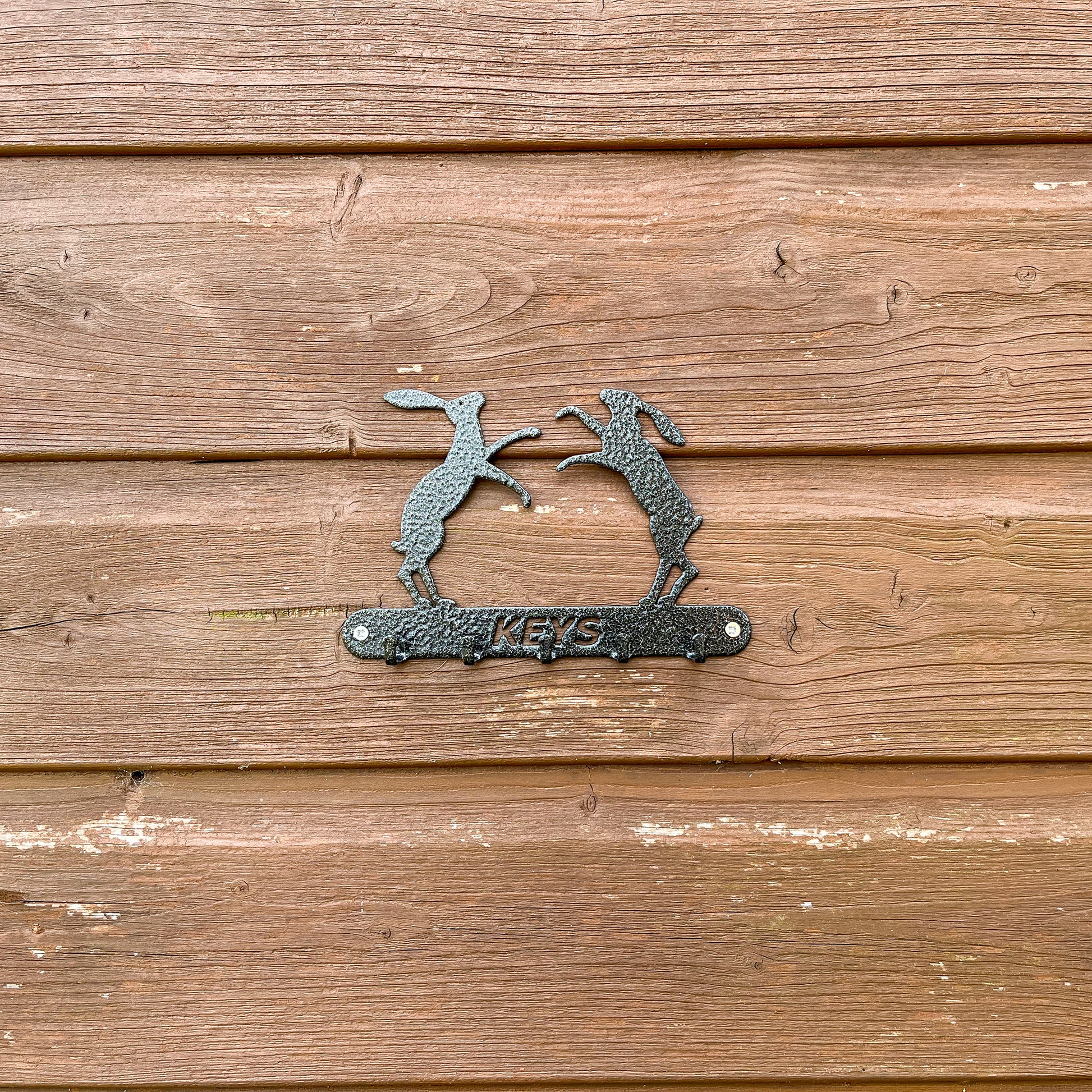 PoppyForge Boxing Hares Key Holder
