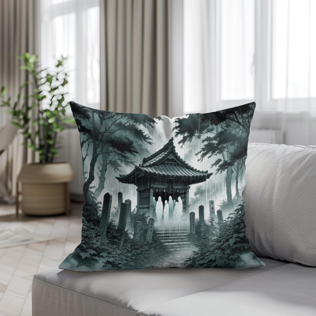 Veiled Shrine Cotton Cushion