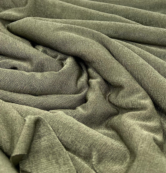 Khaki Acetate Slinky 4 Way Stretch Fabric