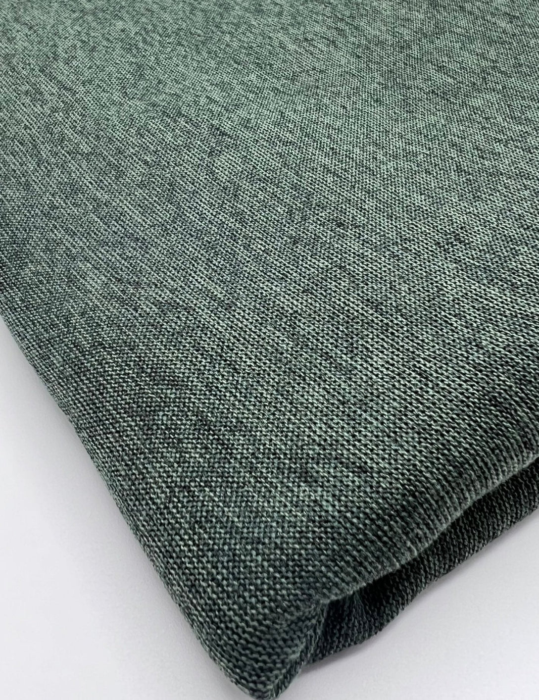 Khaki Melange Knit Stretch Fabric
