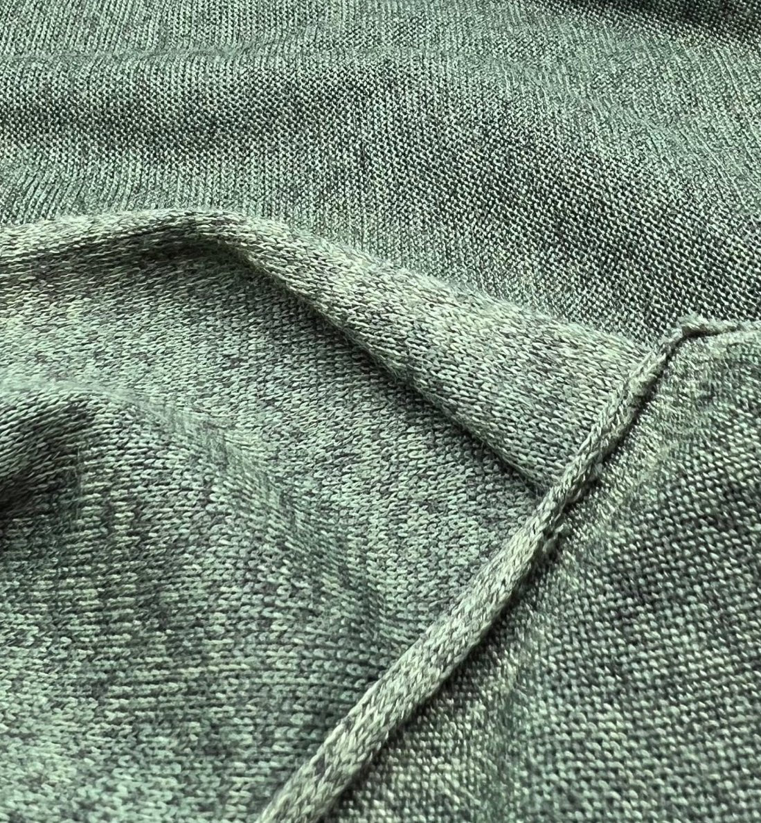 Khaki Melange Knit Stretch Fabric