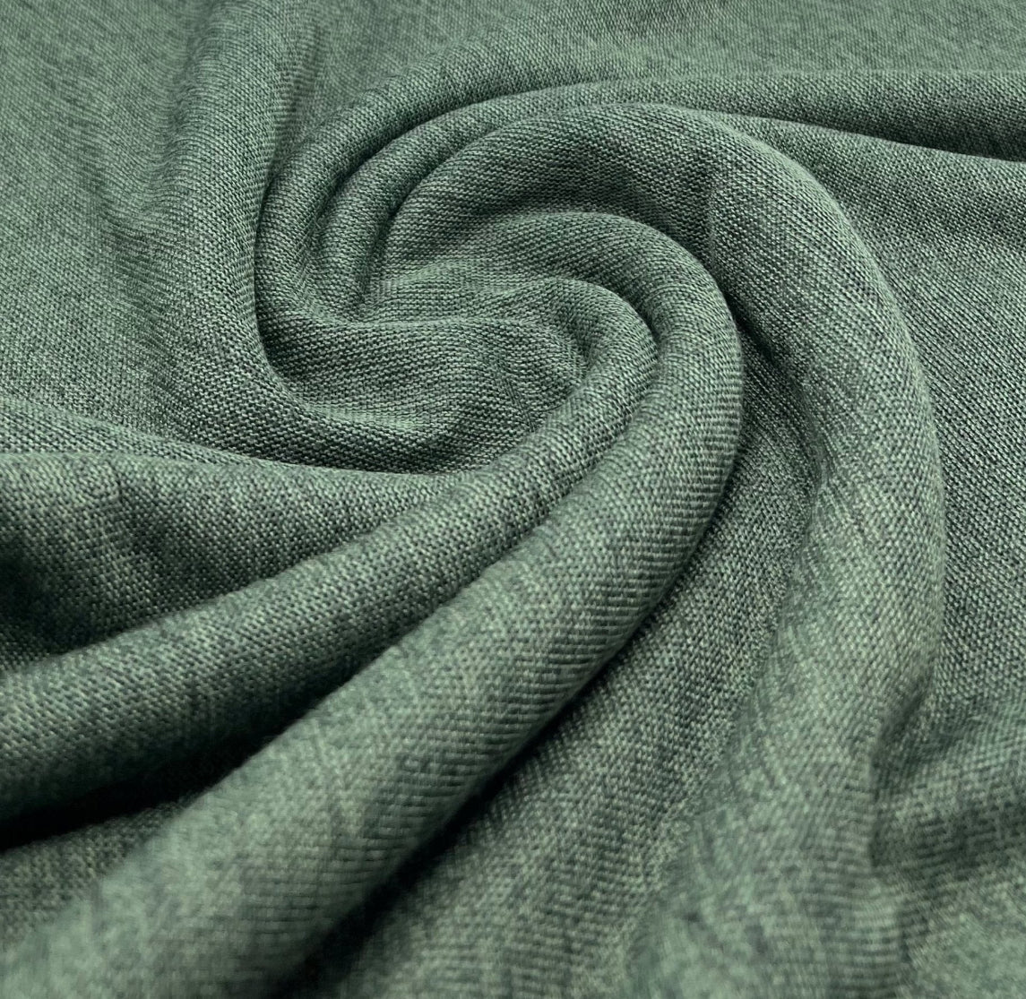 Khaki Melange Knit Stretch Fabric