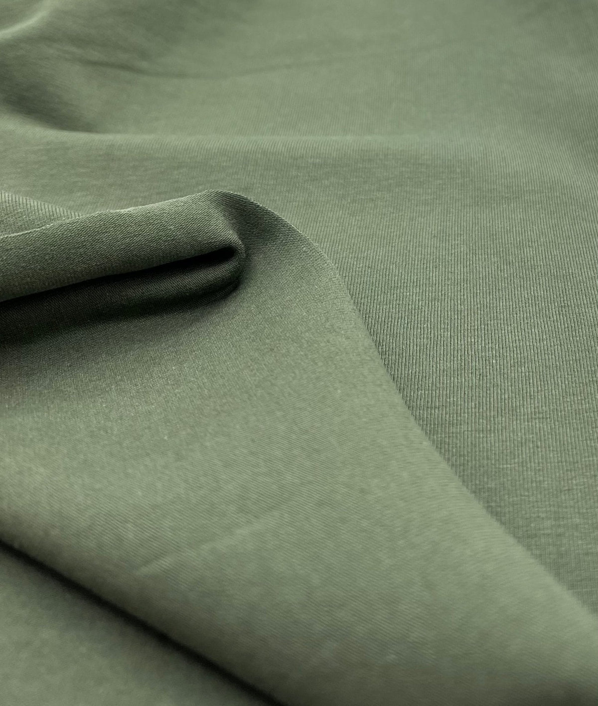 Khaki Cotton Stretch Jersey 240 GSM 92/8 Lycra 4 Way Stretch