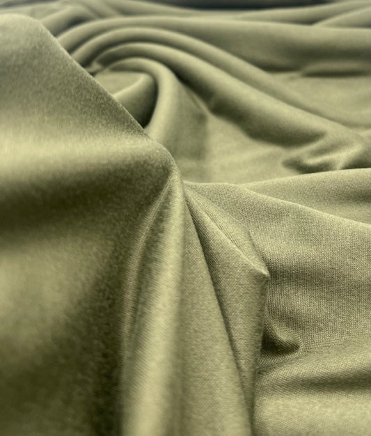 Khaki Plain Super Soft Bogota 4 Way Stretch Fabric