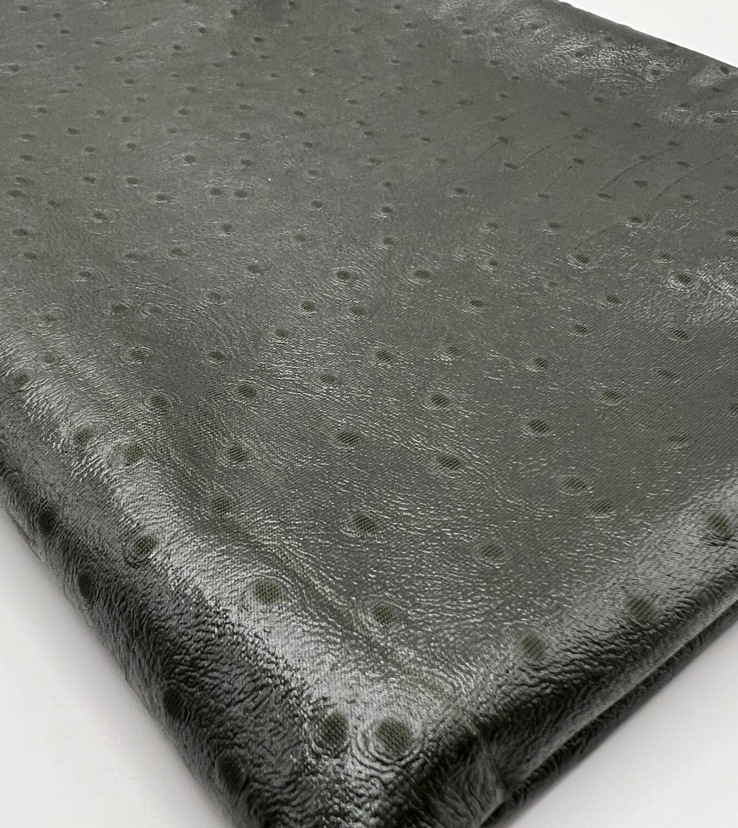 Khaki Spot Wet look Leather 2 Way Stretch Dress Craft Fabric