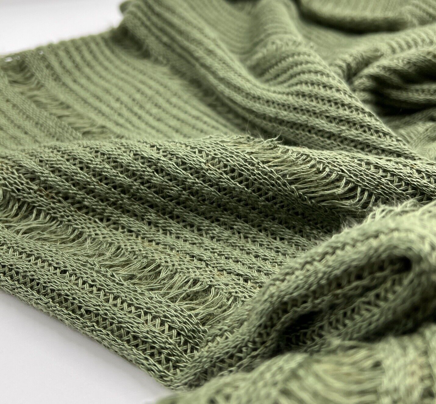 Khaki Stripe Knitted Stretch Fabric
