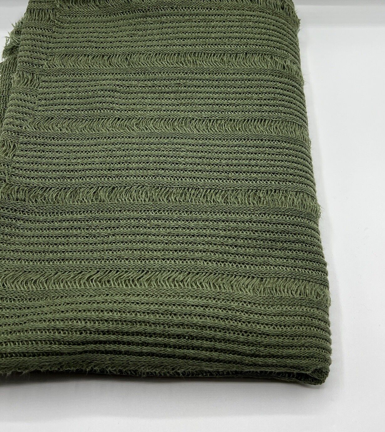 Khaki Stripe Knitted Stretch Fabric