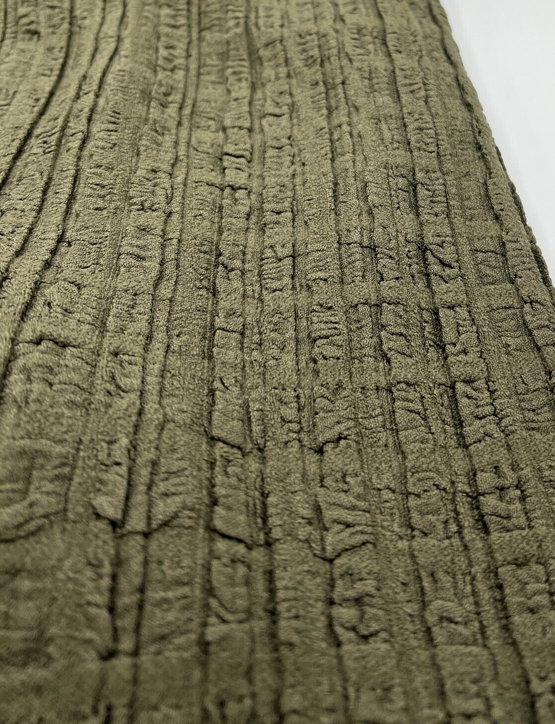 Khaki Thick Textured 4 Way Stretch Fabric