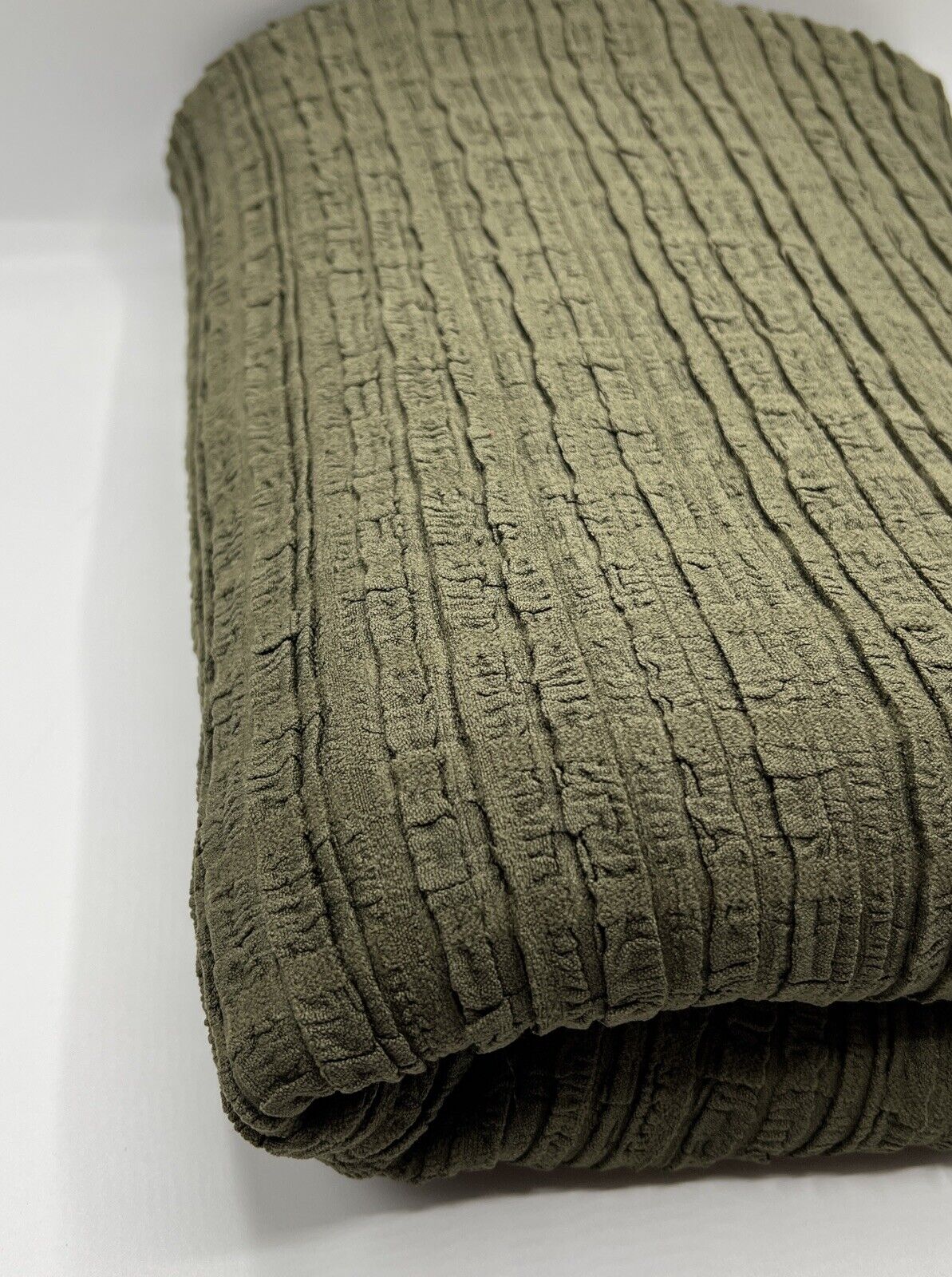 Khaki Thick Textured 4 Way Stretch Fabric