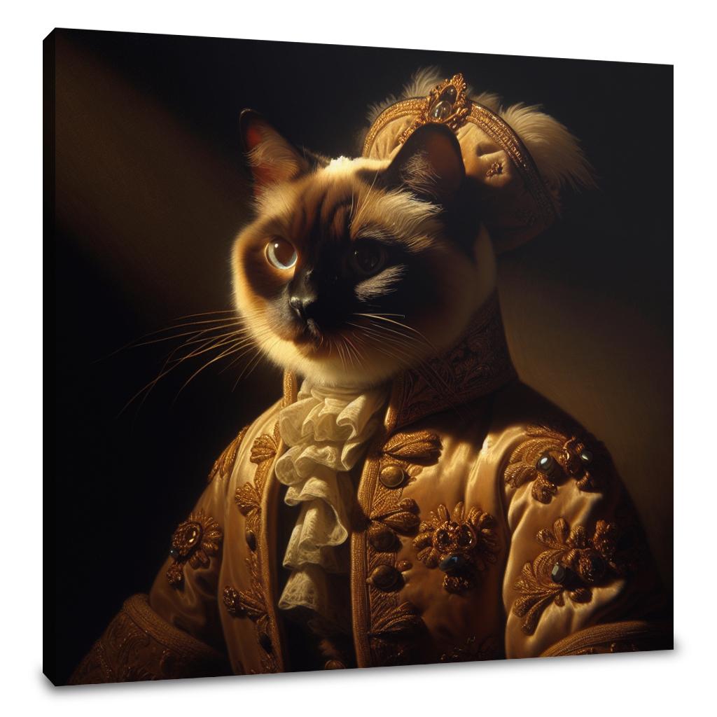 Regal Siamese Royalty Canvas