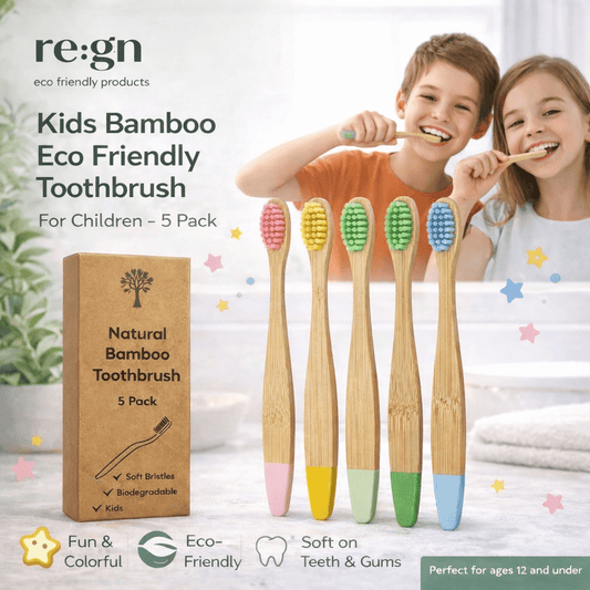Kids Bamboo Toothbrush | 5 Pack