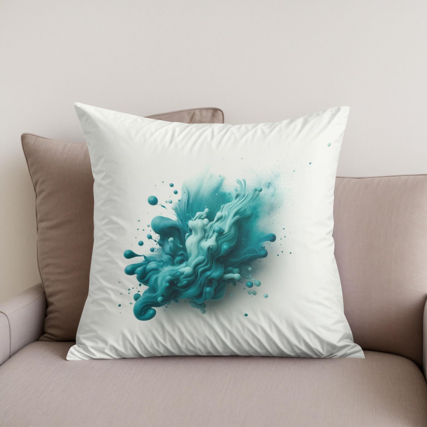 Teal Serenity Cotton Cushion