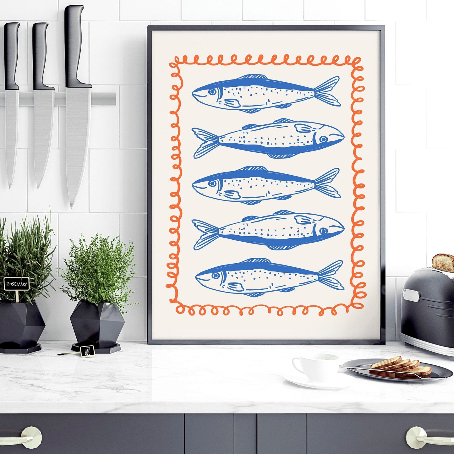 Kitchen Gallery Walls | Set of 3 Italian Lifestyle Wall art Prints