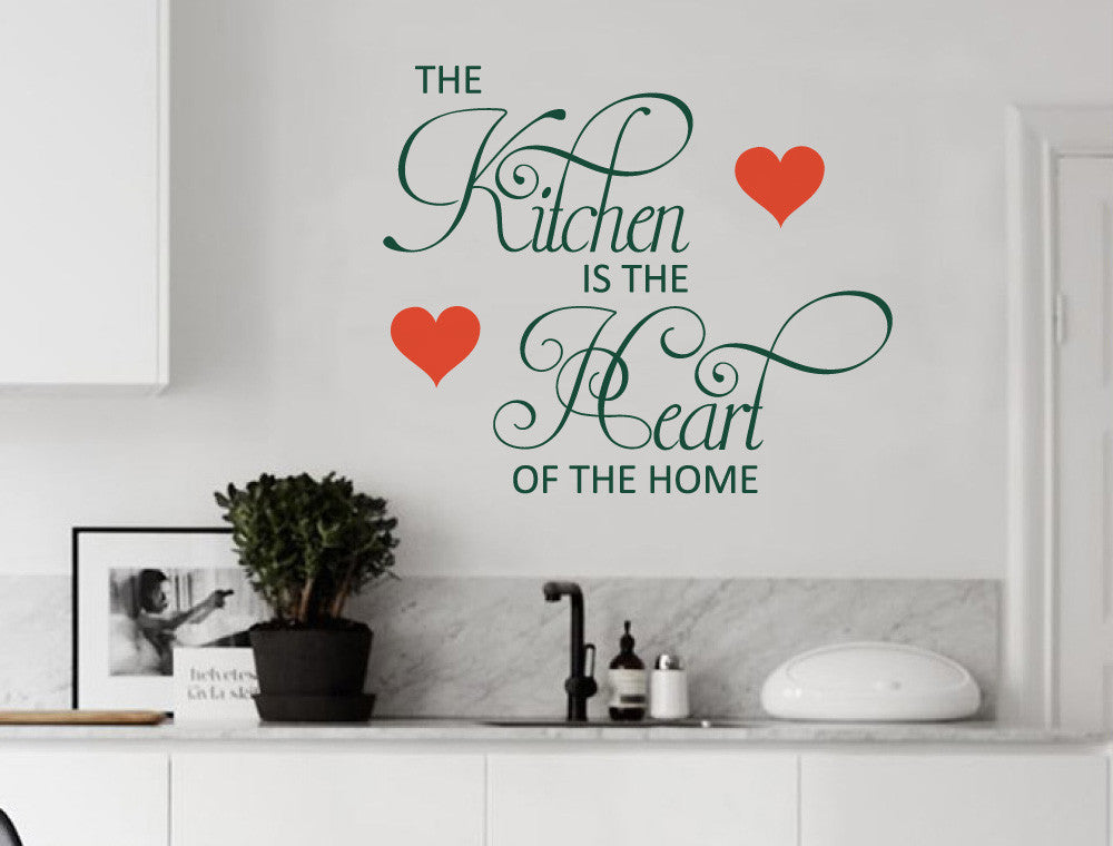 Kitchen Hearts Wall Decal Quote