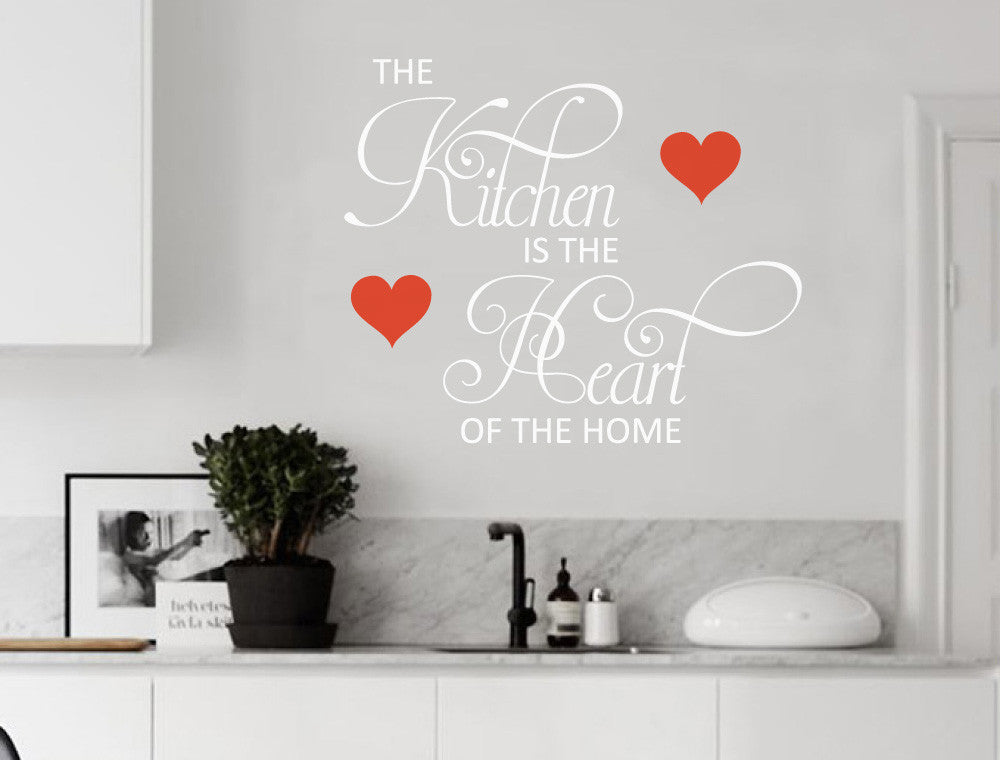 Kitchen Hearts Wall Decal Quote