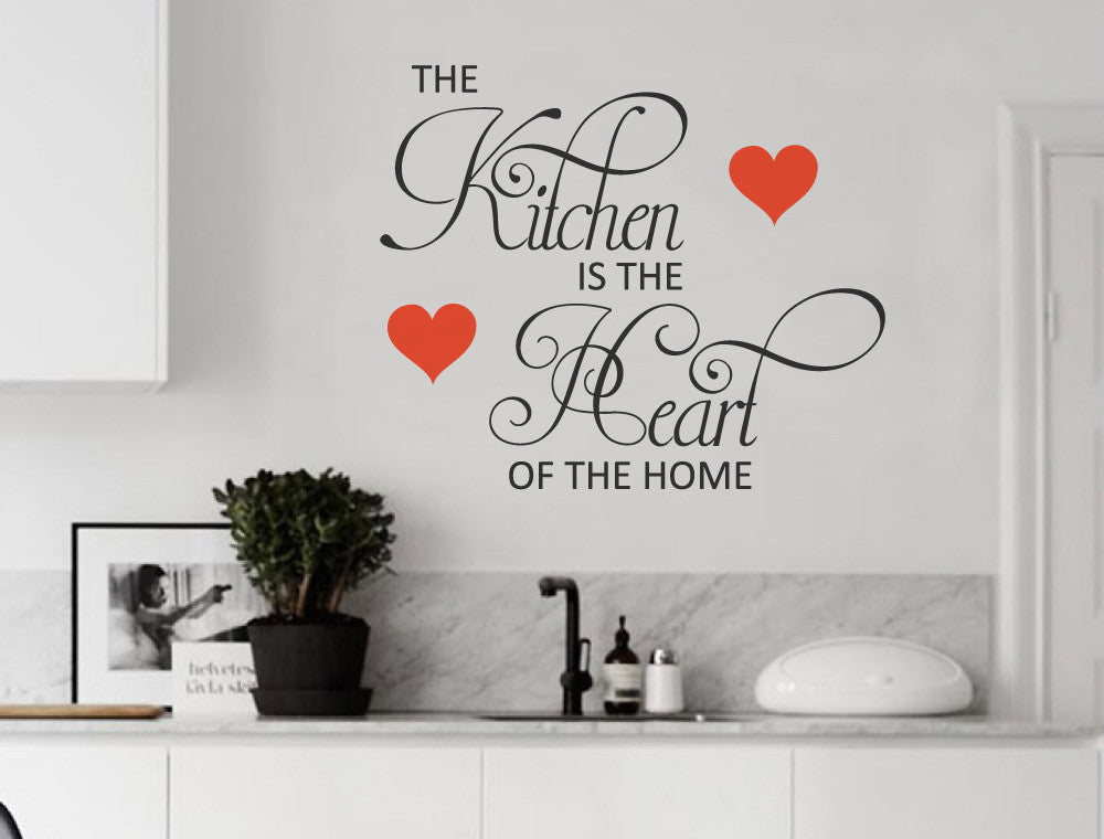 Kitchen Hearts Wall Decal Quote