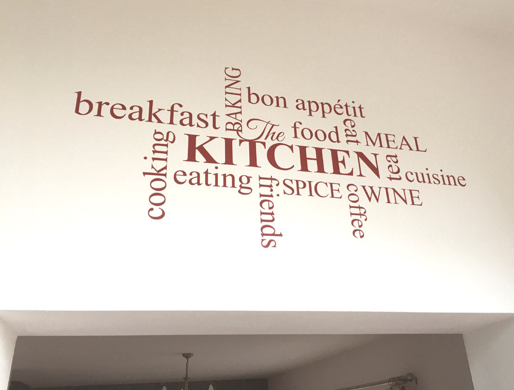 Kitchen Word Art Wall Sticker – Word Cloud Vinyl Wall Decor