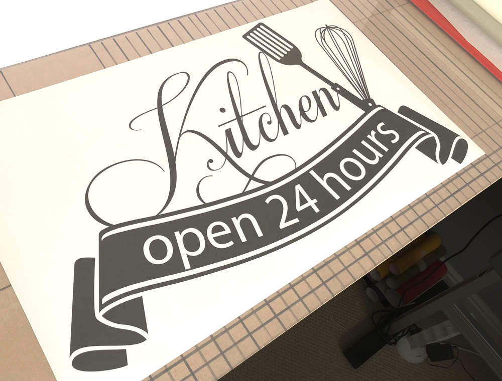 Kitchen Open 24 Hrs Wall Sticker – Cafe or Kitchen Decor