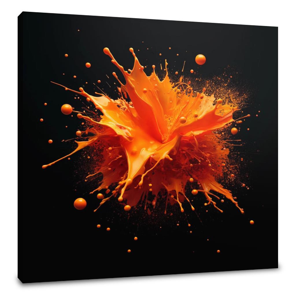 Vibrant Orange Splash Canvas
