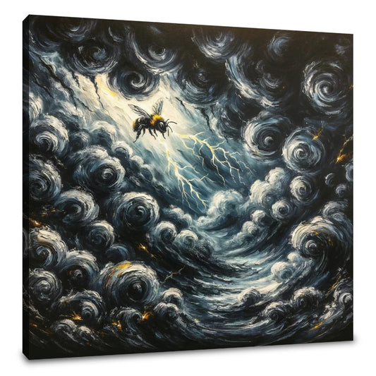 Bee Amidst the Storm Canvas