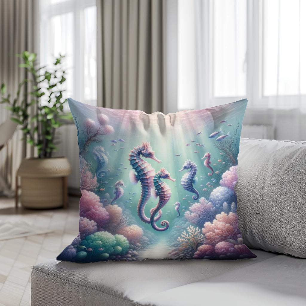 Seahorse Reef Cotton Cushion