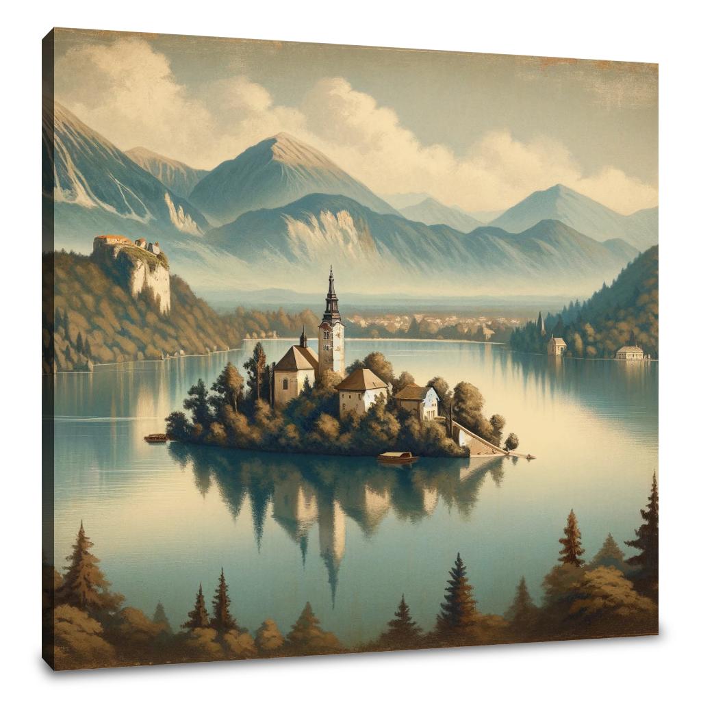 Lake Bled Nostalgia Canvas