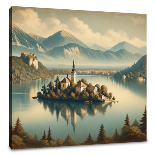 Lake Bled Nostalgia Canvas