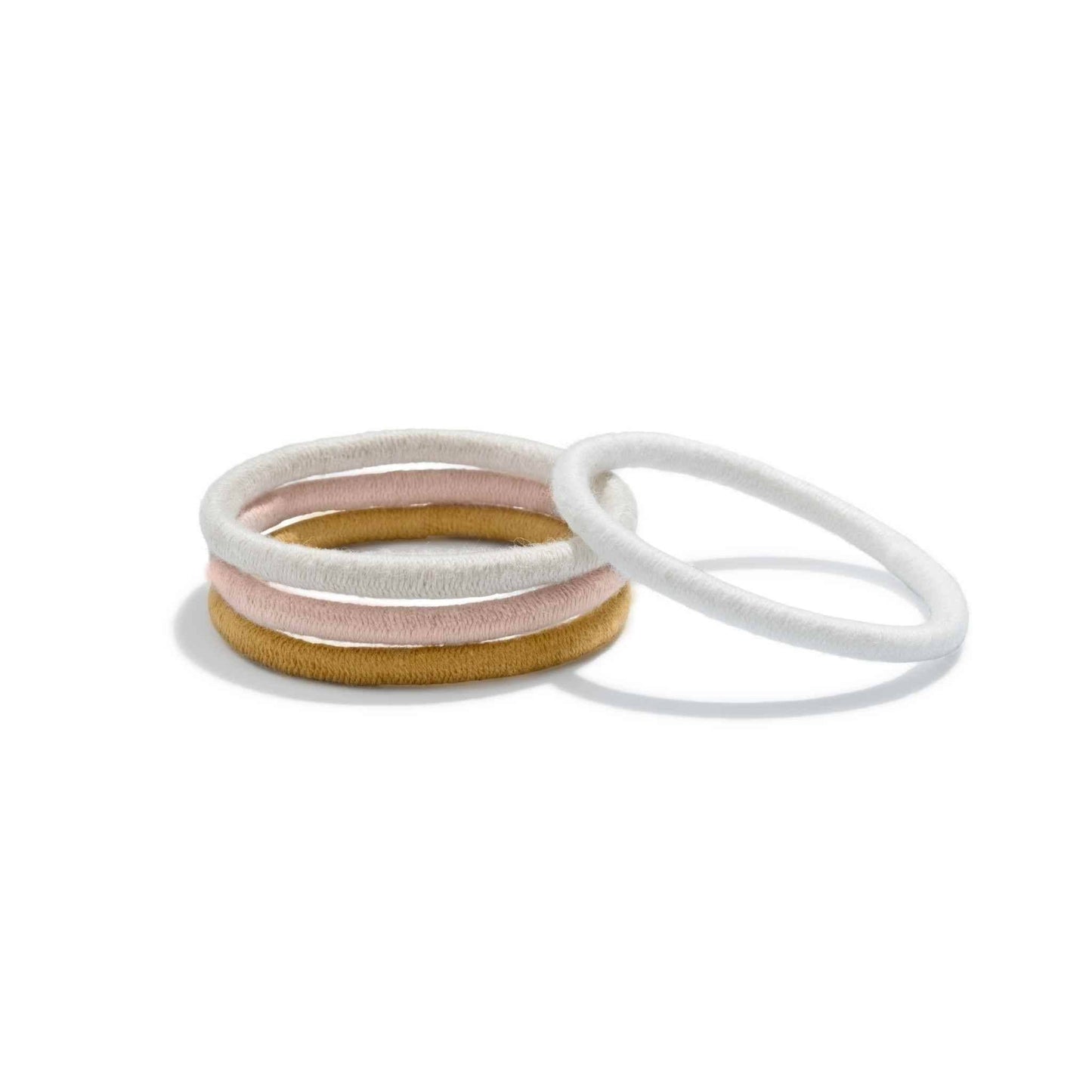 KOOSHOO Plastic-Free Round Hair Ties Mondo 4-Pack – Golden Fibres