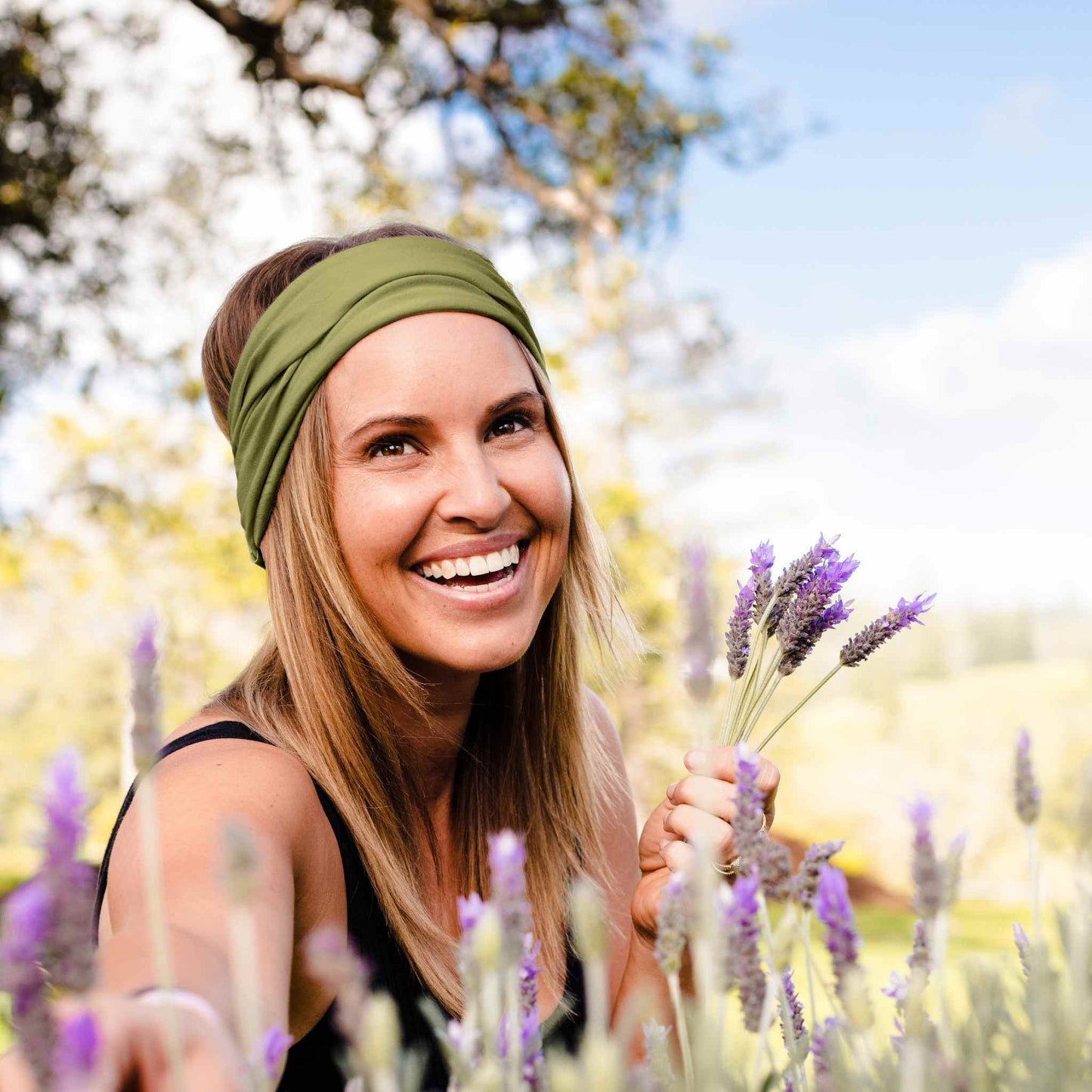 KOOSHOO Twist Headband Olive Branch – Organic Fairtrade