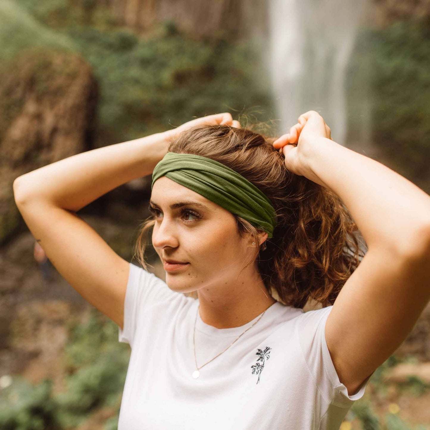 KOOSHOO Twist Headband Olive Branch – Organic Fairtrade