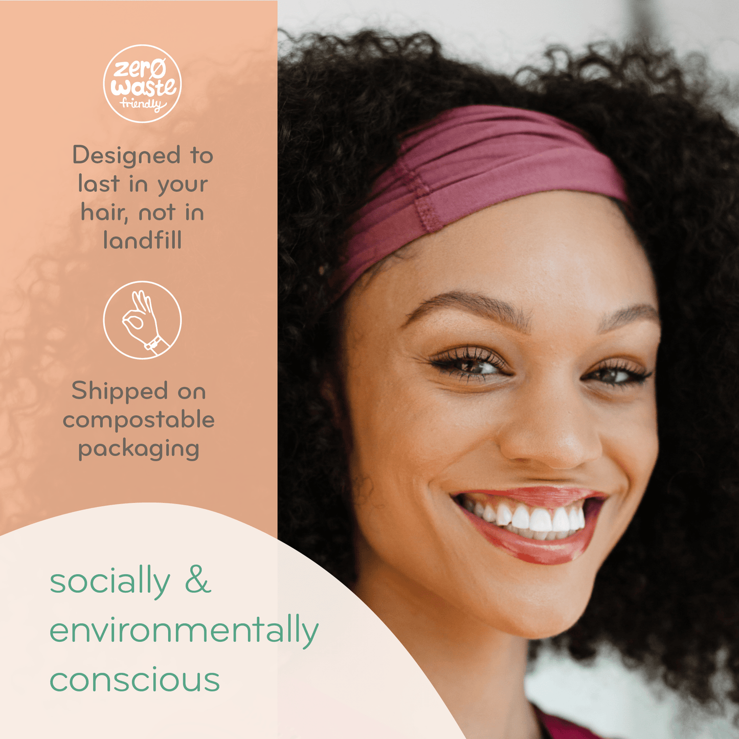 KOOSHOO Twist Headband Pink Mist – Organic Fairtrade