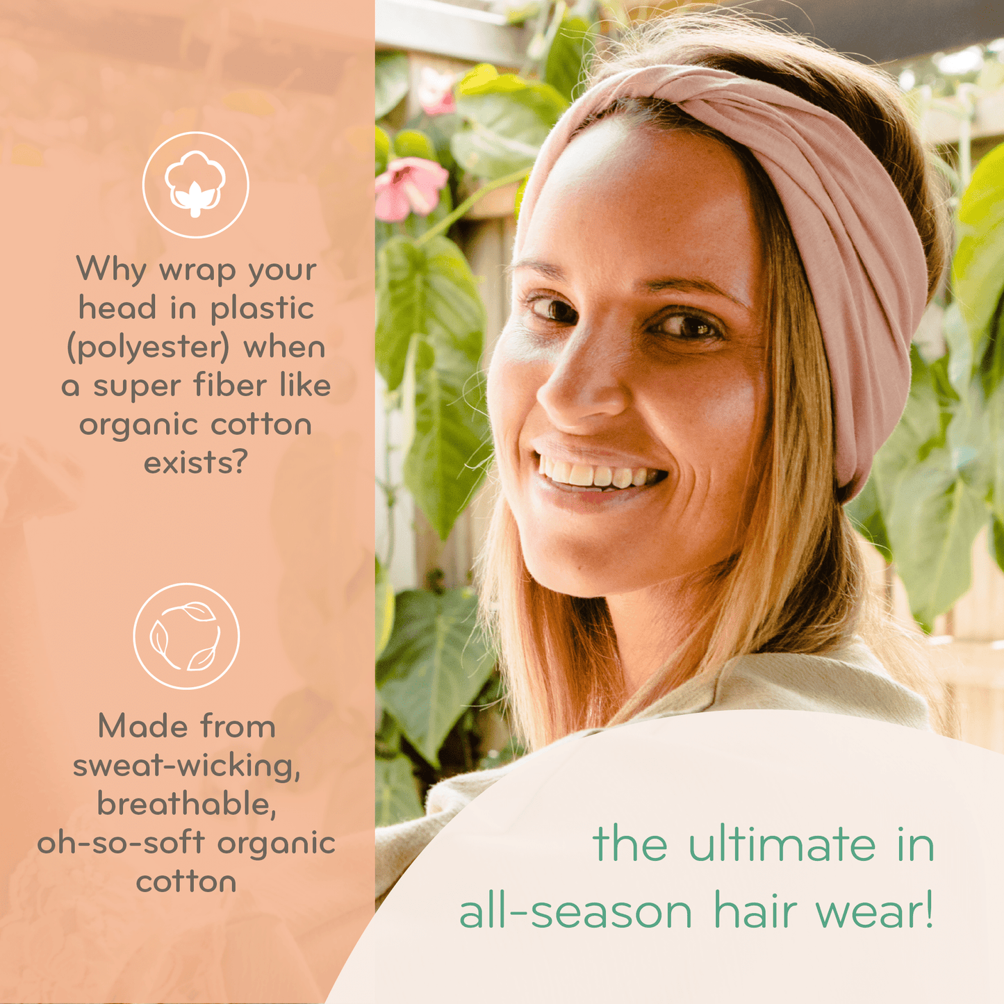 KOOSHOO Twist Headband Wild Beet – Organic Fairtrade