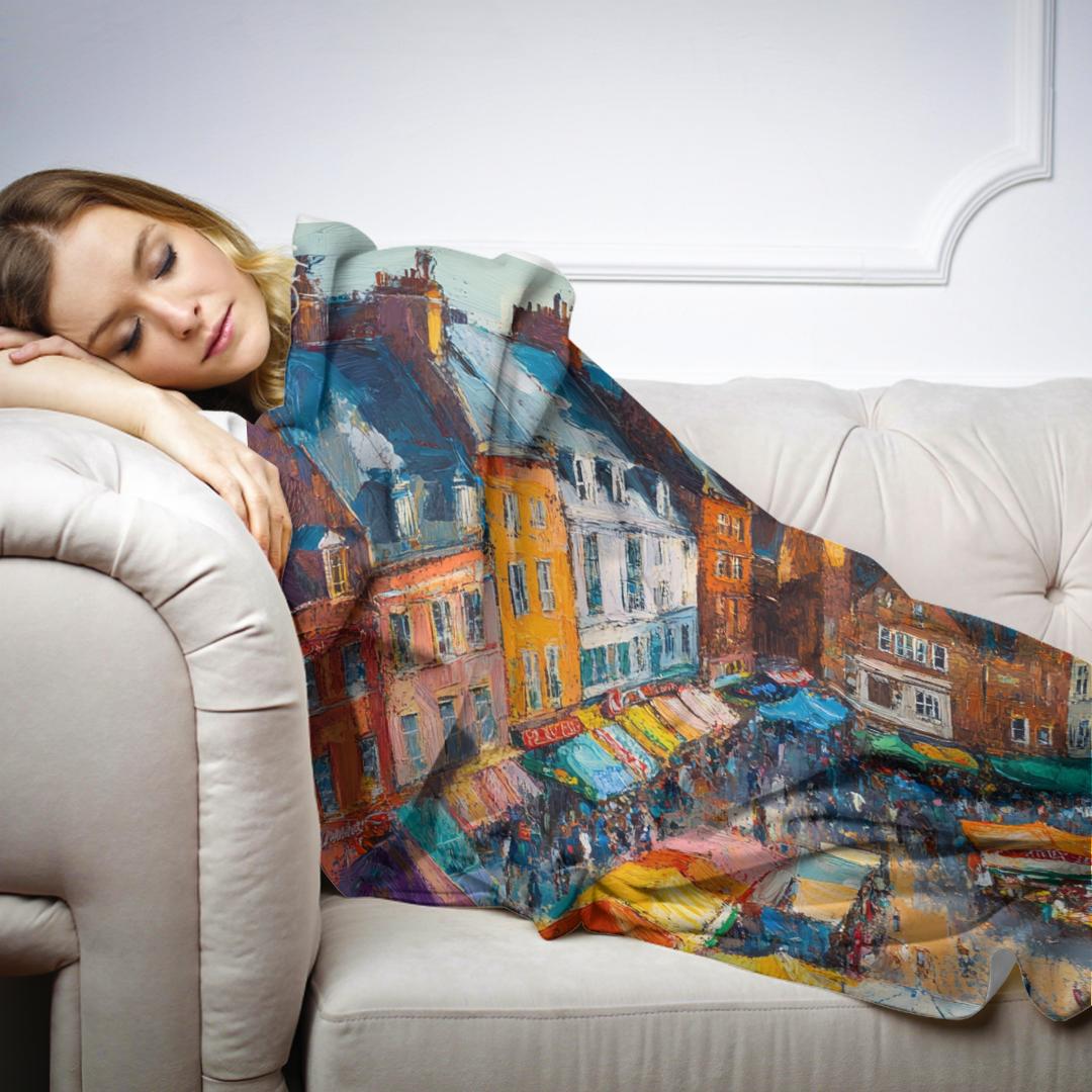 Norwich Market Sunset Blanket