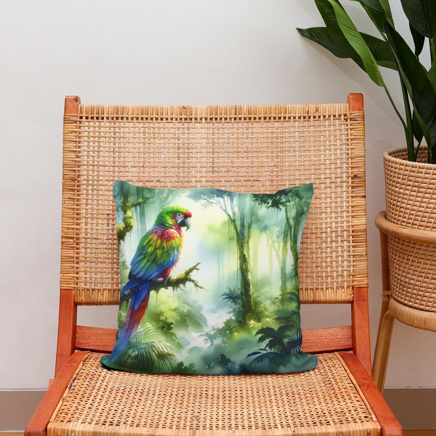 Rainforest Reverie Cotton Cushion