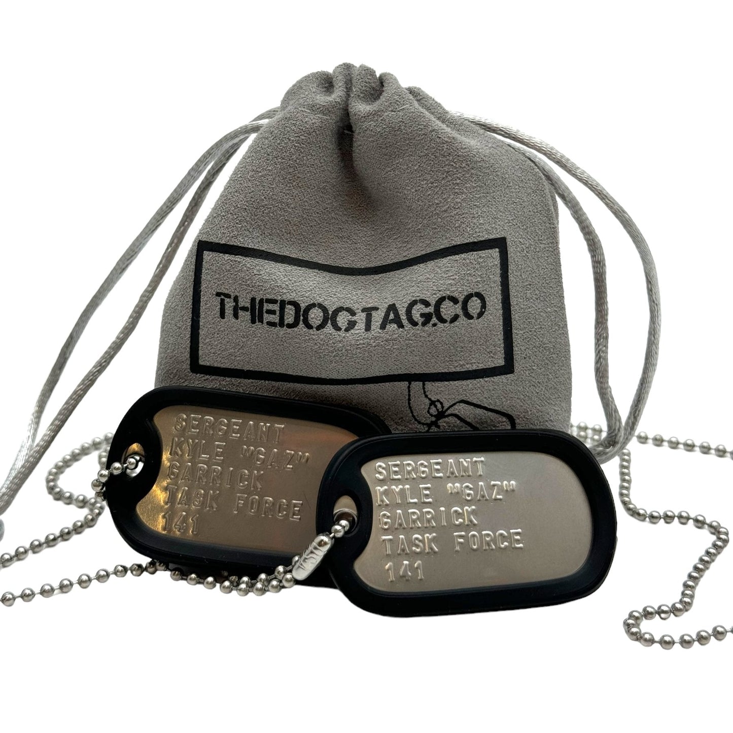 'KYLE GAZ GARRICK' Military Dog Tags - Cosplay Costume Prop Replica - Stainless Steel Chains Included