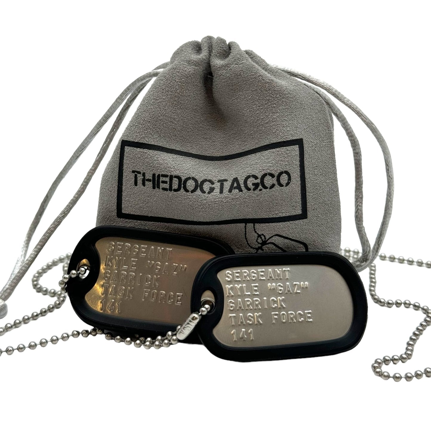 'KYLE GAZ GARRICK' Military Dog Tags - Cosplay Costume Prop Replica - Stainless Steel Chains Included