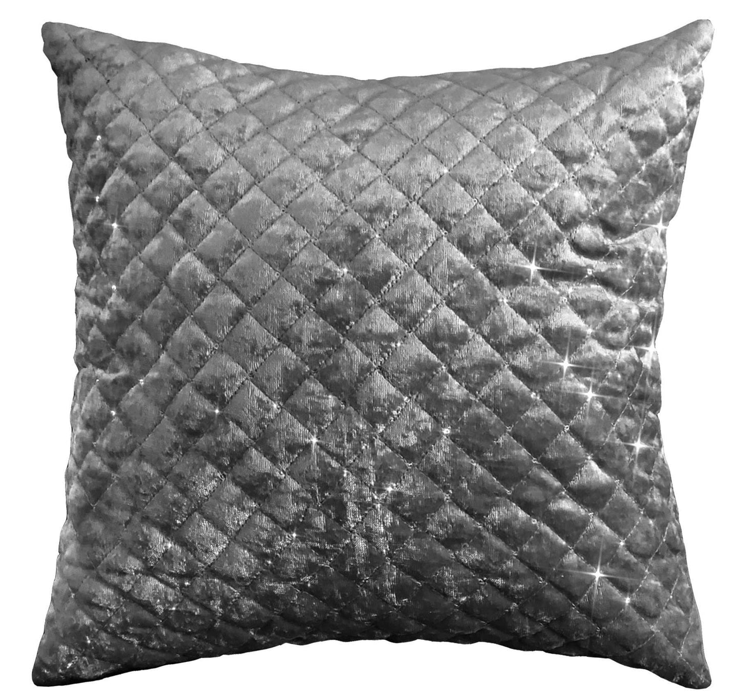 Kylie Duvet Set Luxurious Charcoal Gold Velvet Bedding with Quilted Trim & Diamante Detailing in Various Sizes by OLIVIA ROCCO