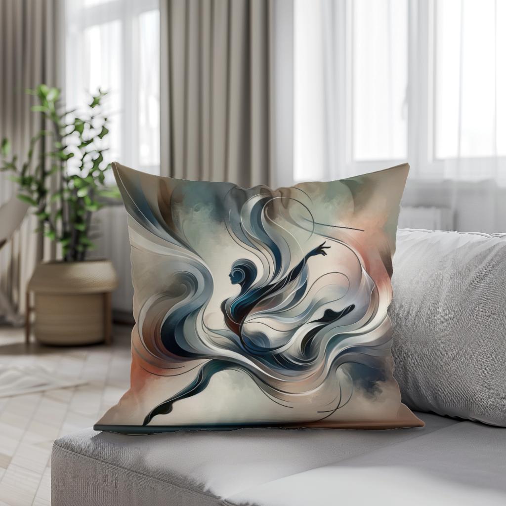 Fluid Dance Cotton Cushion