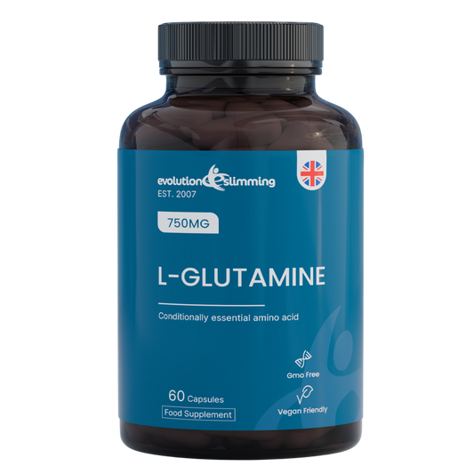 L-Glutamine 750mg - Pure Amino Acid Supplement for Muscle Recovery & Gut Health
