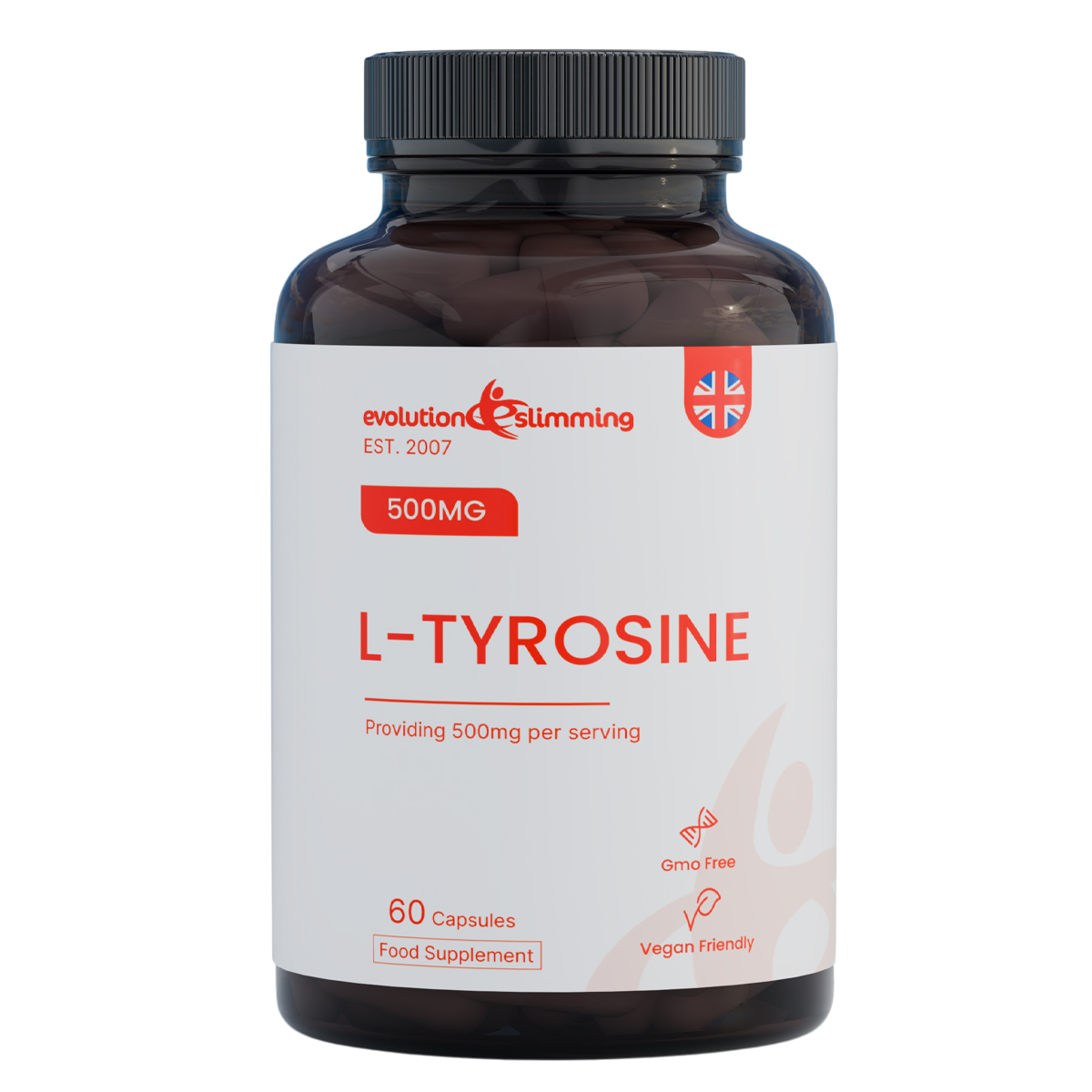 L-Tyrosine 500mg - Mental Focus & Stress Support