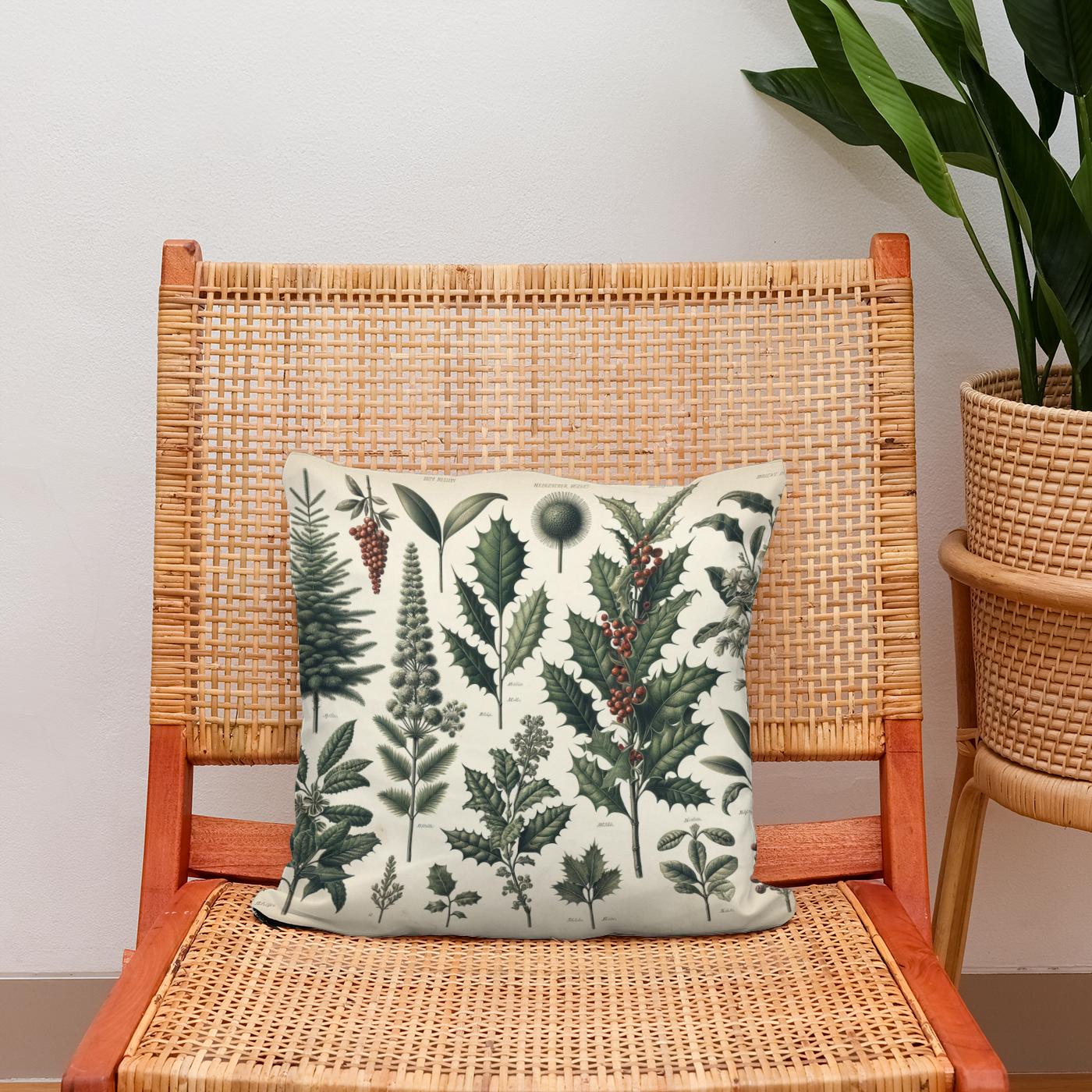 Winter Flora Archive Cotton Cushion