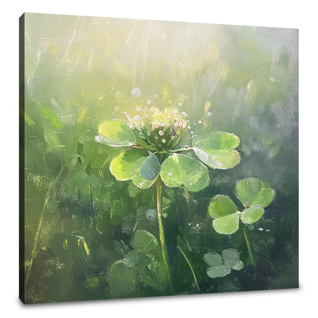Dew-Kissed Clover Canvas