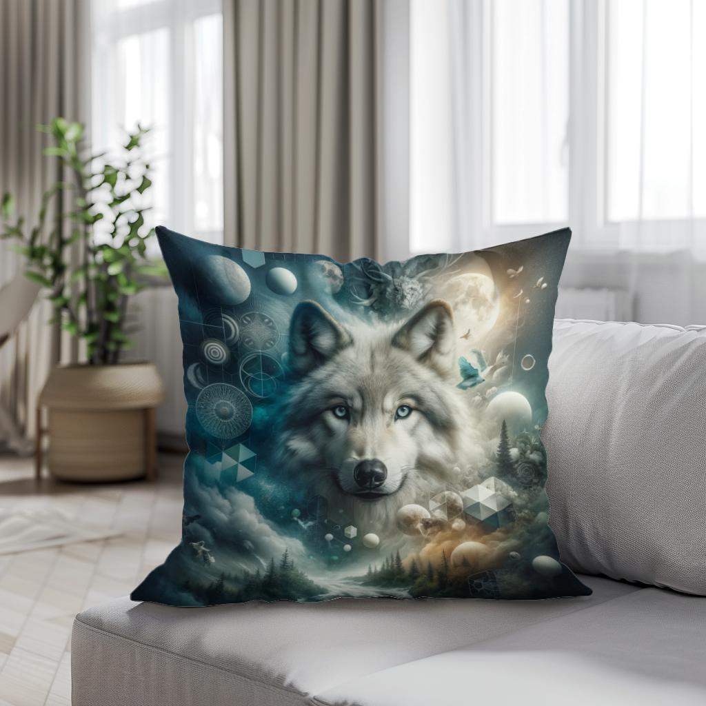 Wild Wolf's Dream Cotton Cushion