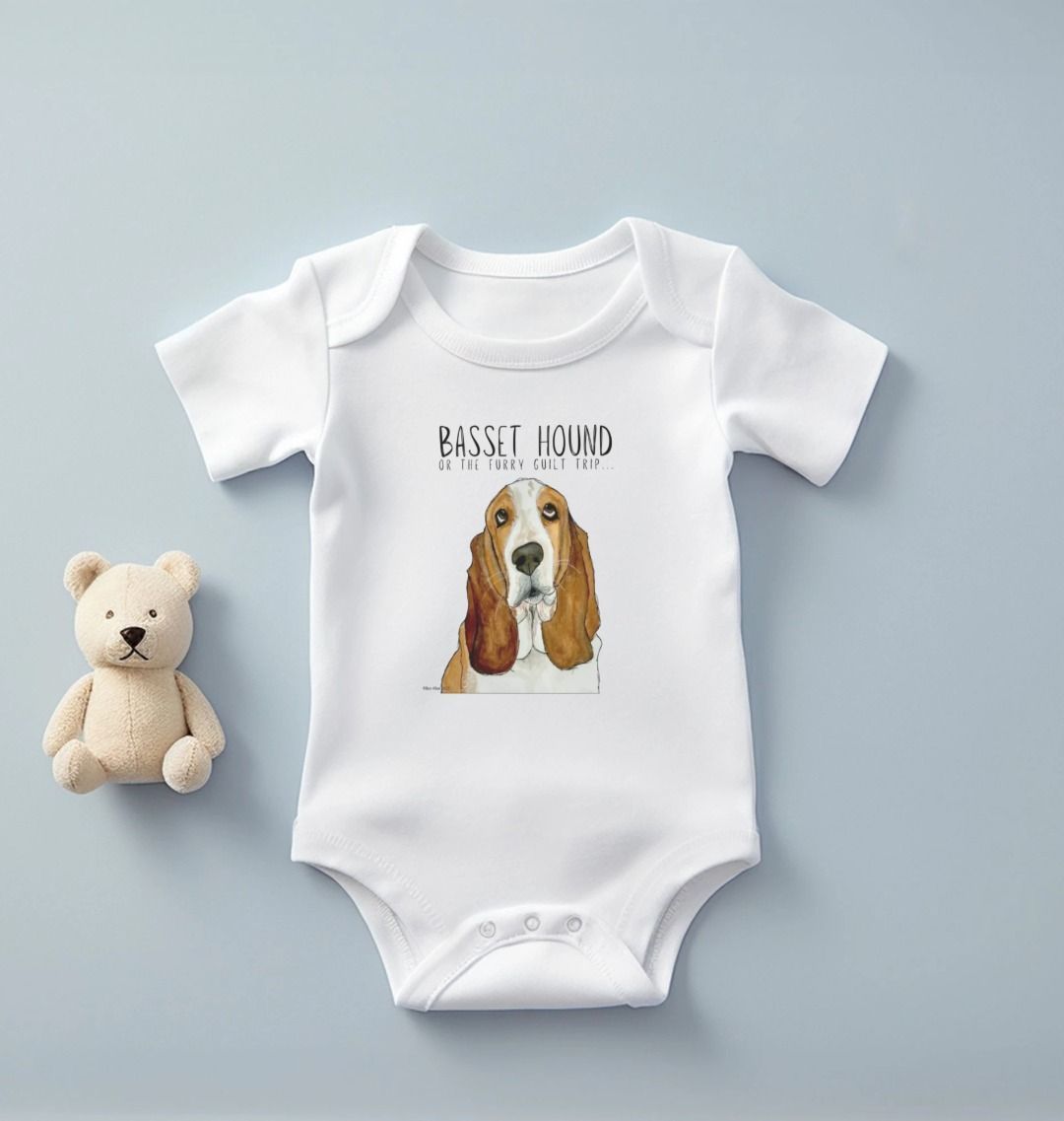 Basset Hound Baby Bodysuit: For the Littlest Guilt Trip Enthusiast!