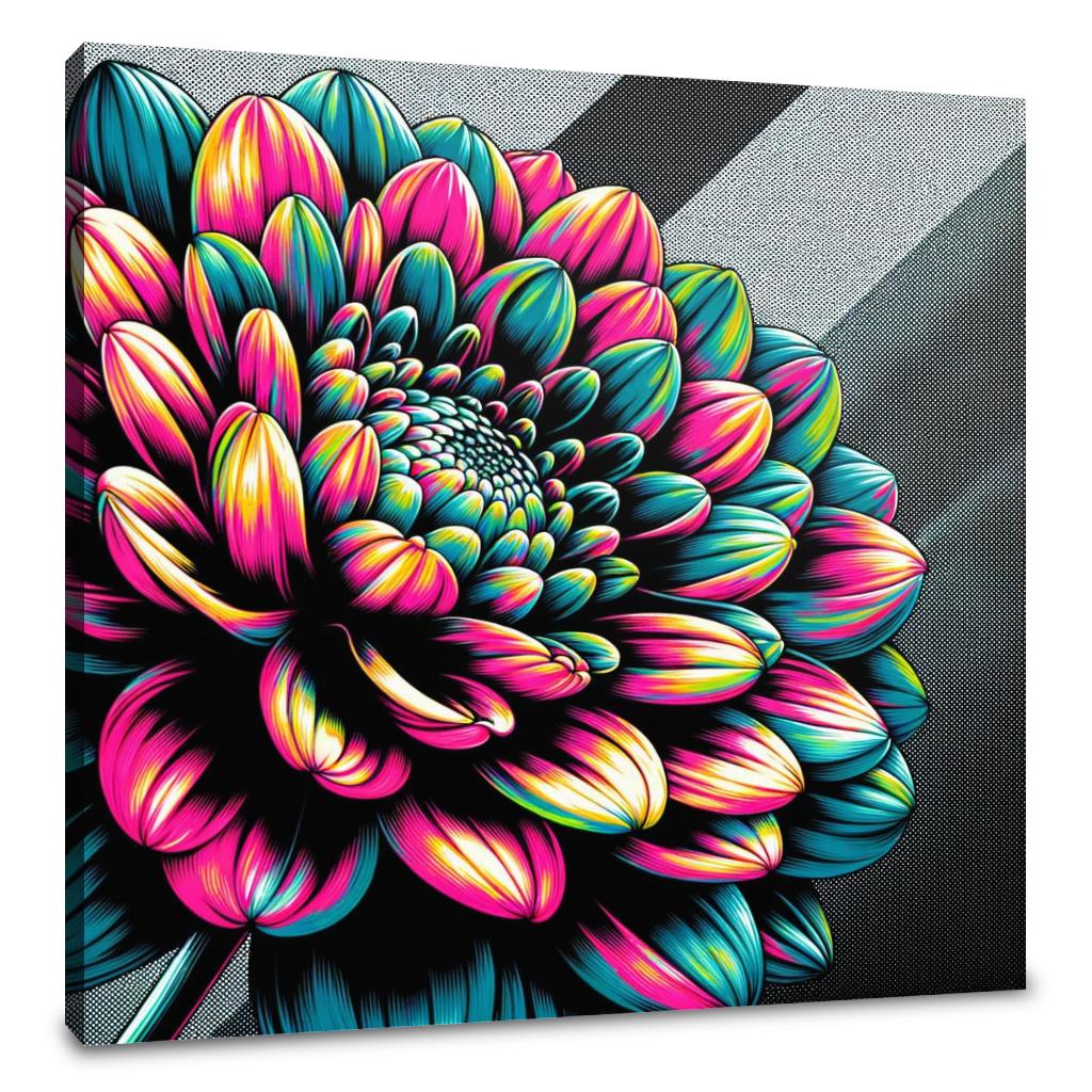 Neon Bloom Essence Canvas