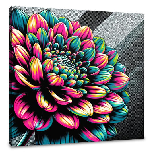 Neon Bloom Essence Canvas