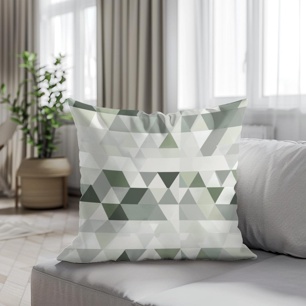 Nordic Triangle Harmony Cotton Cushion