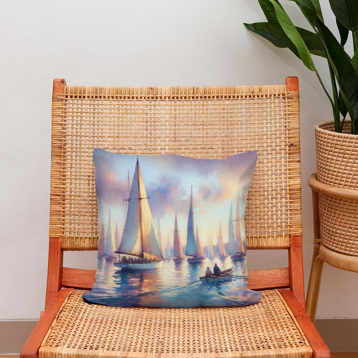 Dawn's Regatta Cotton Cushion