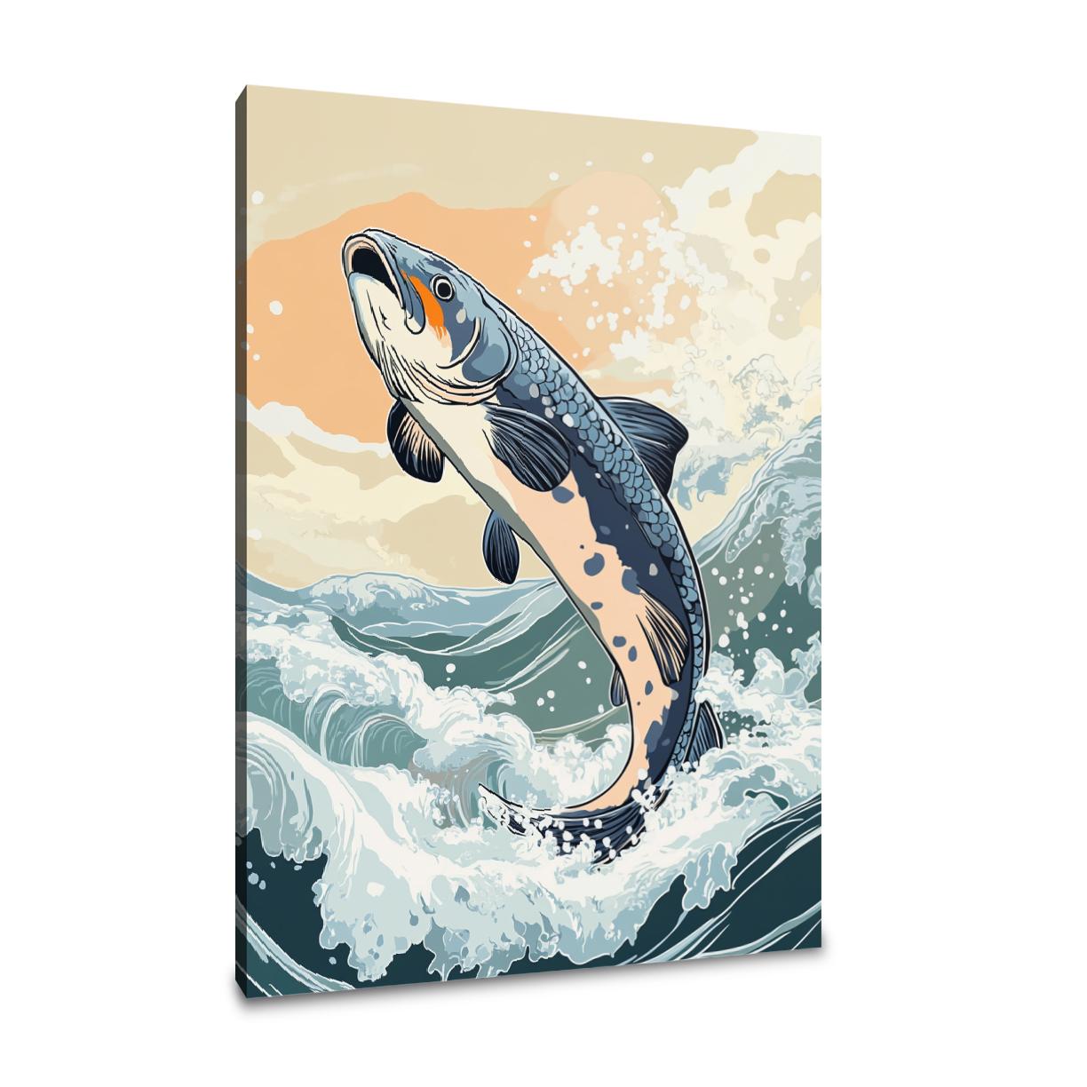 Leaping Fish Canvas