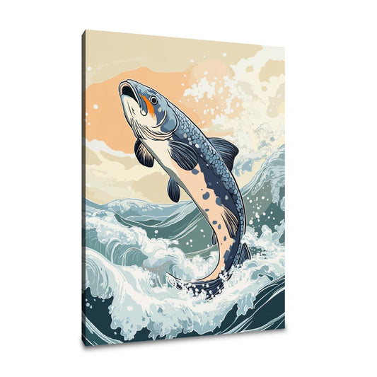 Leaping Fish Canvas
